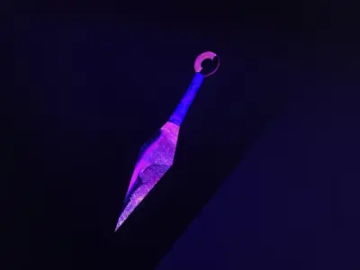 Weapons ninja kunai from anime Naruto and Boruto game ready Low-poly 3D model