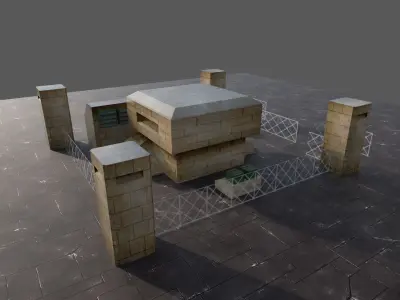 Research Base Low-poly 3D model