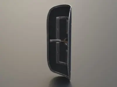 Roman shield scutum  Low-poly 3D model