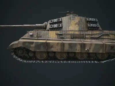 King Tiger-Tiger 2 Low-poly 3D model