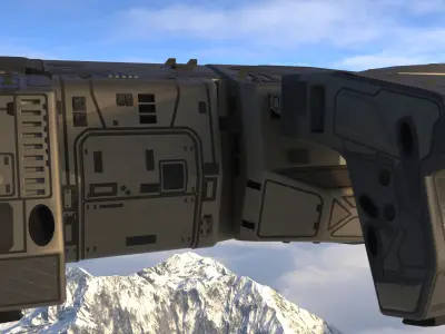 Sci Fi Spaceship Low-poly 3D model buy