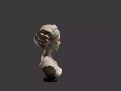 Roman Lady Face 3D Printed Statue 3D print model