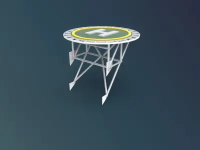 Helipad Helideck ship 3D print model
