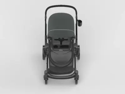 Baby stroller 3D model 3D model 14