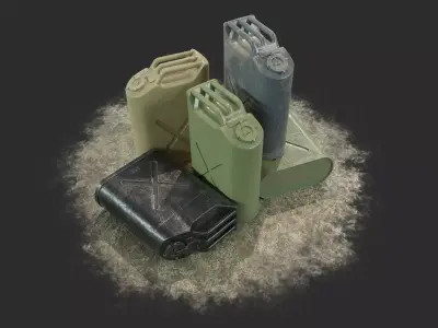 Gameready PBR Jerrycan Low-poly 3D model