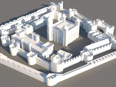 Tower of London  Low-poly 3D model