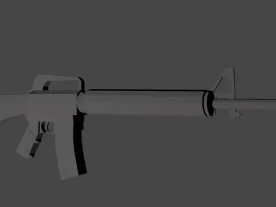 Low poly M16 rifle Low-poly 3D model