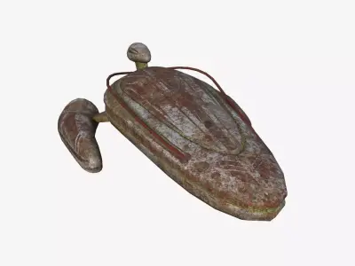 Alien Spaceship UFO H11 Abandoned - Sci Fi Spacecraft Design Low-poly 3D model