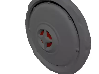 Vintage Chrome Car Hubcap Wheel 3D model
