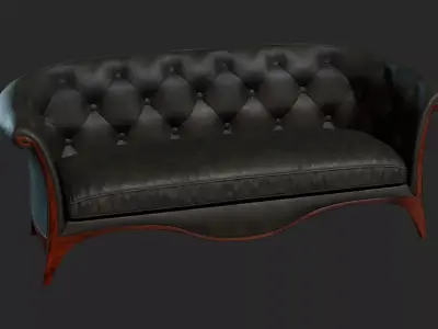 Antique sofa  Low-poly 3D model