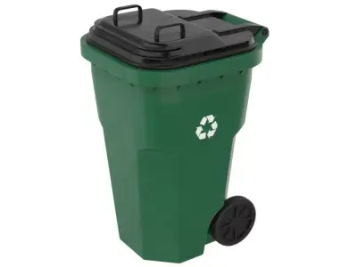 Garbage Container 1 Textured 3D model
