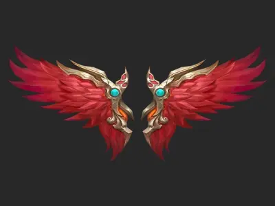 20 Fantasy Wing Collectin Low-poly 3D model
