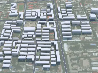 Handan Hebei China 30km Free low-poly 3D model