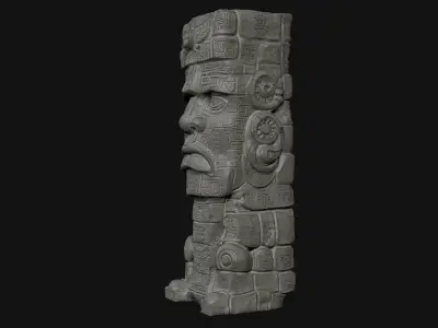 Large Tiki Stone Head 3D print model