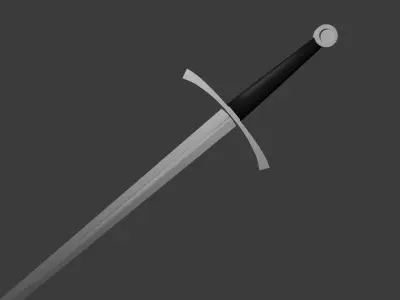 Longsword Low-poly 3D model purchase
