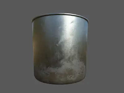 Dirty Military Refectory Set Low-poly 3D model