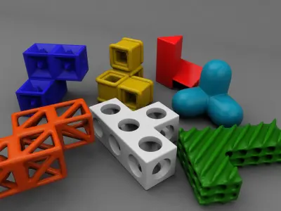 Soma cube puzzle game 3D print model