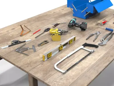 Hand tools complete 3d model 3D model