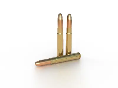 9-57mm-Mauser Ammo Low-poly 3D model