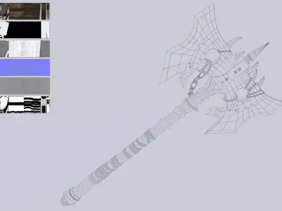 Orc axe Low-poly 3D model
