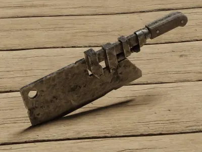 Rusty cleaver 3D model