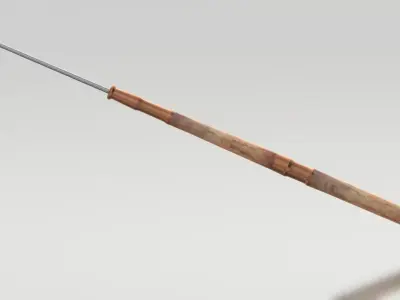 roman spear - pilum Low-poly 3D model