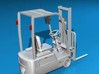 Forklift truck 3D model from CGTrader - UV Mapped