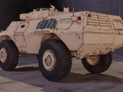 M1117 Armored Security Vehicle Low-poly 3D model