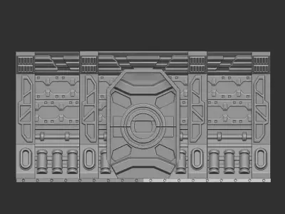 SCIFI MODULAR MAGNETIC DIORAMA CORRIDOR PLATES 3D print model