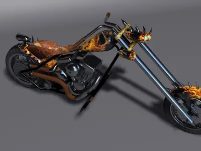 monster chopper bike 3D model