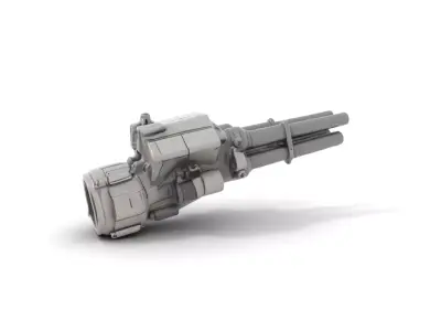 Tactical Weapon Attachment Model Pack Low-poly 3D model