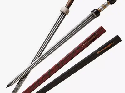 Roman Cavalry Sword Low-poly 3D model