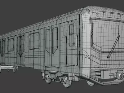 Sofia metro locomotive 3D model
