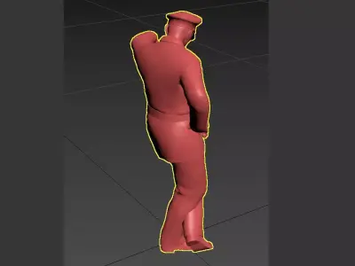 WW2  German naval officers  3D print model