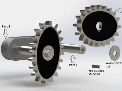 Elliptical Gear - SolidWorks 3D model