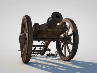 Medieval Cannon 3D model