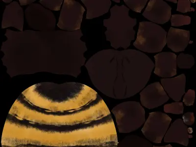 Bee 3DSMax Low-poly 3D model