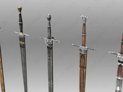 Bastard Swords Low-poly 3D model