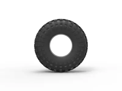Offroad tire 35 Scale 1 to 25 3D print model