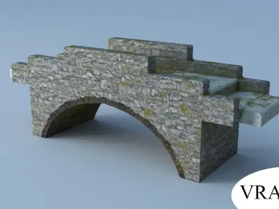 Old bridge Free low-poly 3D model