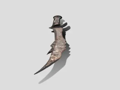 Daedric Dagger Low-poly 3D model