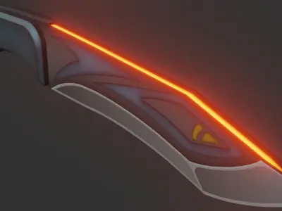 Stylized knife Low-poly 3D model purchase