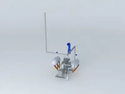 ARGONAUTIX marine details Diesel gearbox and propeller 3D model