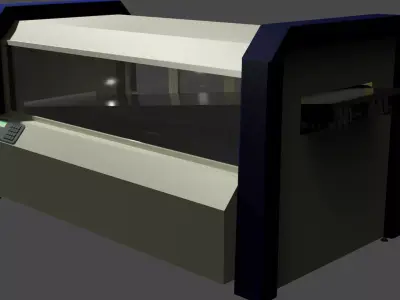 Wave Soldering Machine  Low-poly 3D model