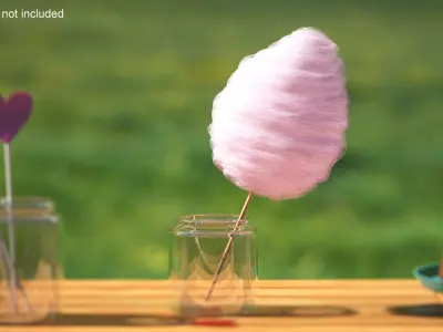 Pink Cotton Candy 3D model