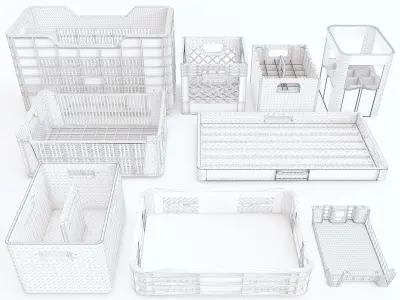 Plastic crate vol 02 3D model
