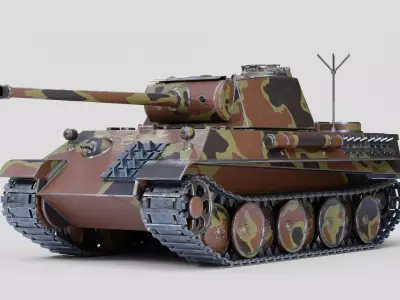 Panther GameReady tiger tank 3D model