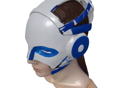 Futuristic Female Cyber Mask 3D model
