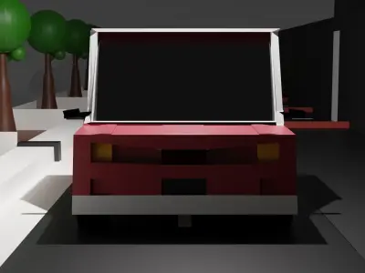 car low ploy Free low-poly 3D model