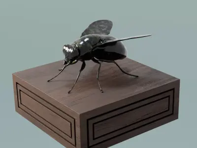 House Decoration Fly Bug Statue Low-poly 3D model